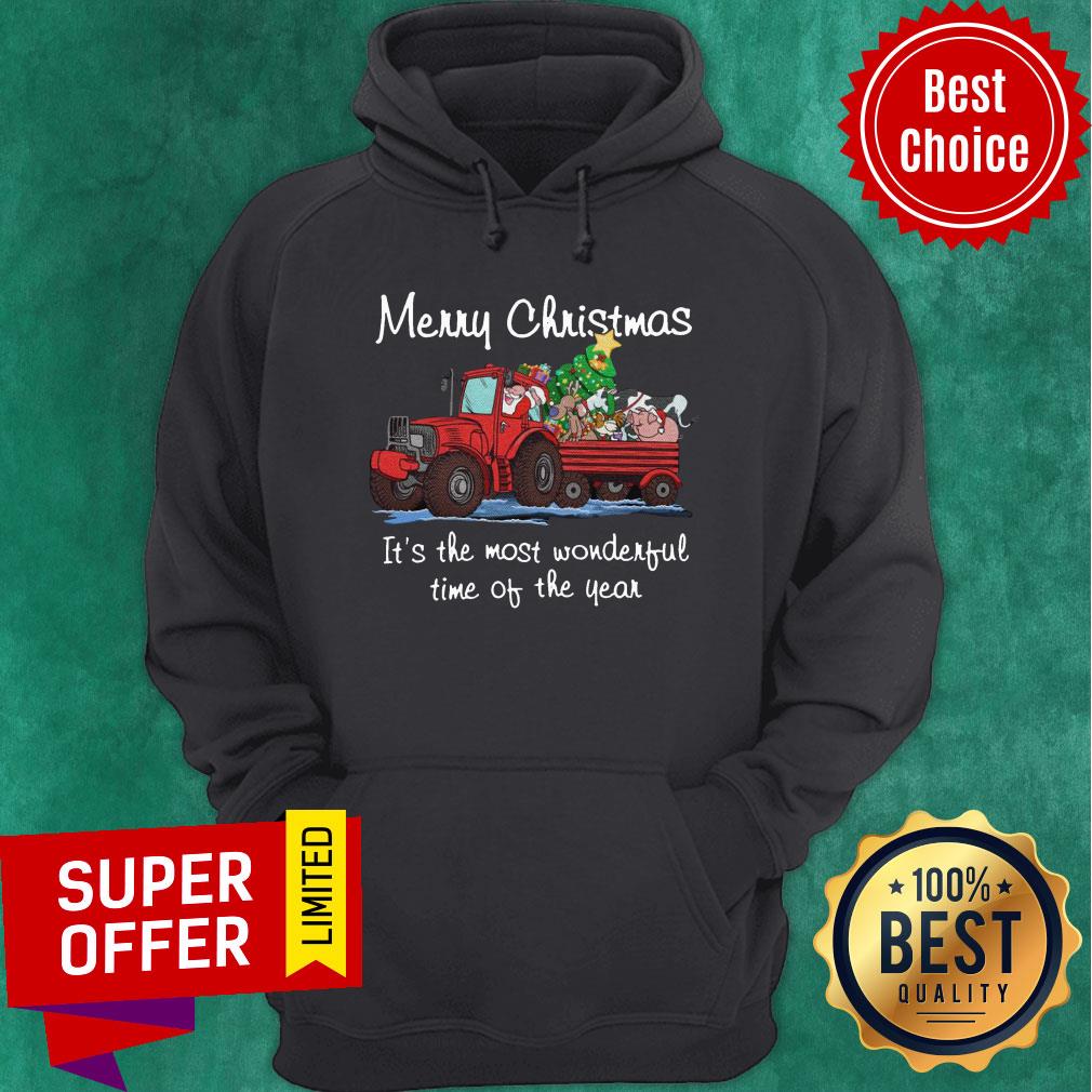 Santa Claus And Animal Merry Christmas It’s The Most Wonderful Time Of The Year Shirt - Image 5