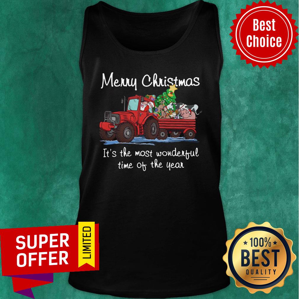 Santa Claus And Animal Merry Christmas It’s The Most Wonderful Time Of The Year Shirt - Image 3