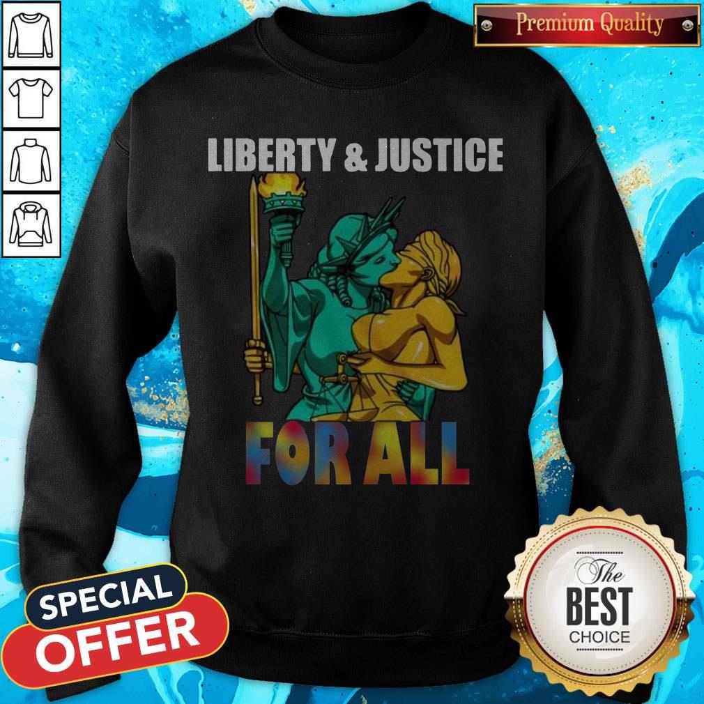 Liberty And Justice For All Lgbt Shirt - Image 5
