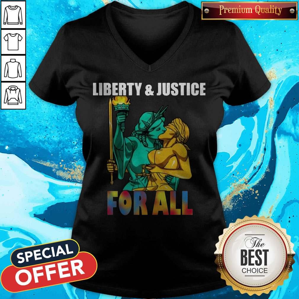 Liberty And Justice For All Lgbt Shirt - Image 3