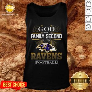 Alternative view of Official God First Family Second Then Baltimore Ravens Football Shirt