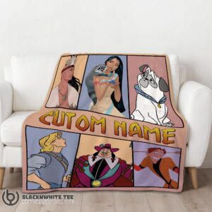 Alternative view of Awesome Cute Disney Pocahontas Meeko Percy John Smith Blanket Fleece Customized Blanket