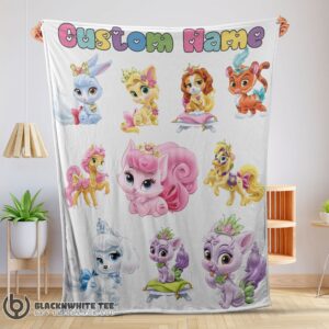 Awesome Cute Disney Princess Palace Pets Blanket Fleece Customized Blanket