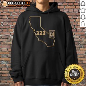 Alternative view of Original LAFC 323 Area Code State T-Shirt