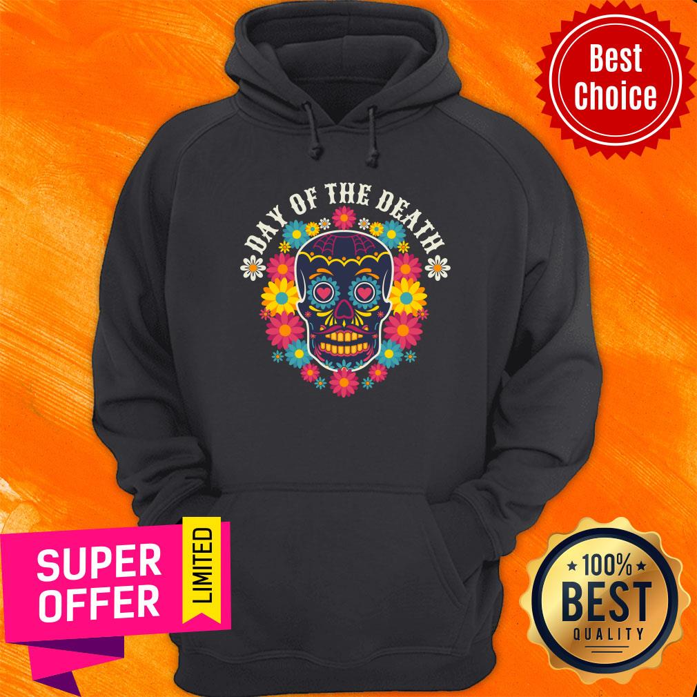 Day Of The Death Flower Sugar Skull Shirt - Image 5