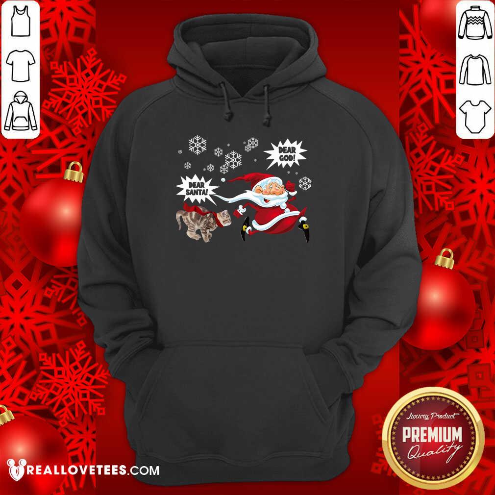Good Cat Dear Santa Dear God Ugly Christmas Shirt - Image 4