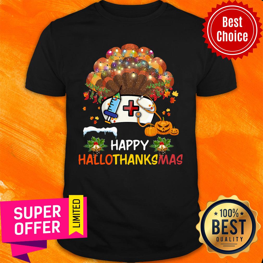 Nurse Pumpkin Happy Hallo Thanks Mas Halloween Christmas Shirt
