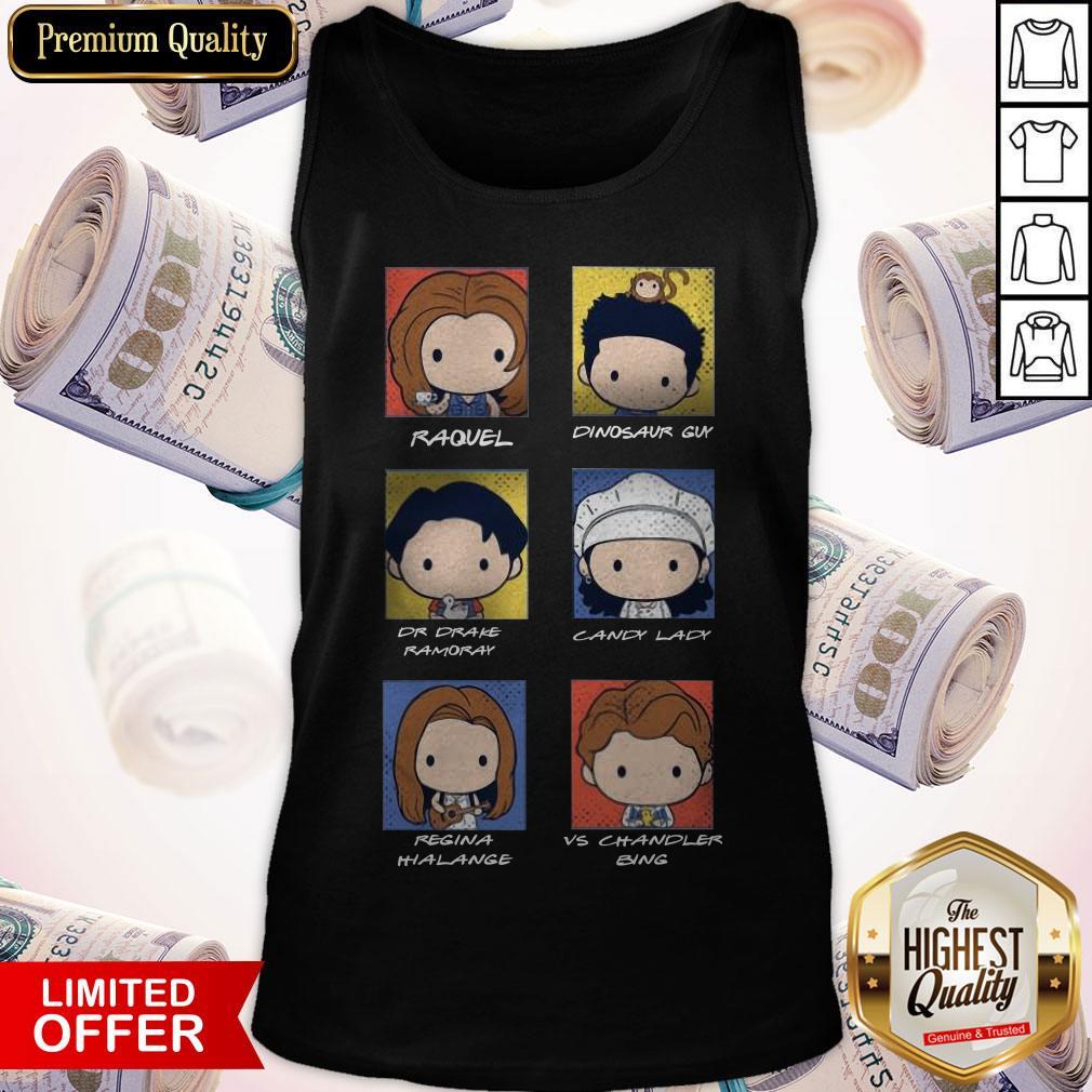 Paquel Dinosaur Guy Dr Drake Ramoray Candy Chibi Friends Tv Show Shirt - Image 4