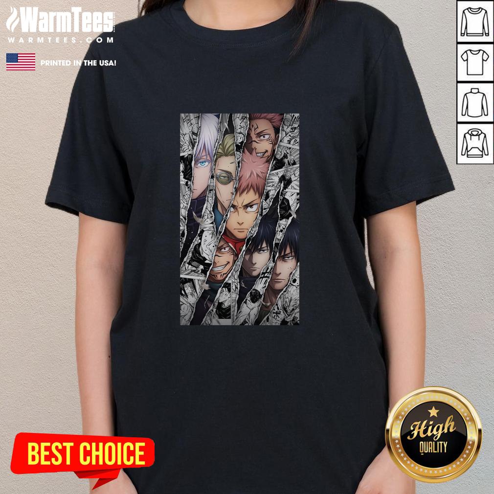 Awesome Jujutsu Kaisen Characters Manga Panel Burst T-Shirt - Image 3