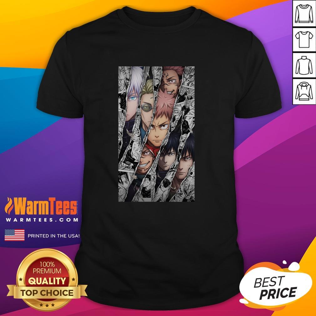 Awesome Jujutsu Kaisen Characters Manga Panel Burst T-Shirt