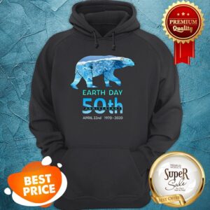 Alternative view of Polar Bear Earth Day 50th Anniversary April 22nd 1970-2020 Shirt