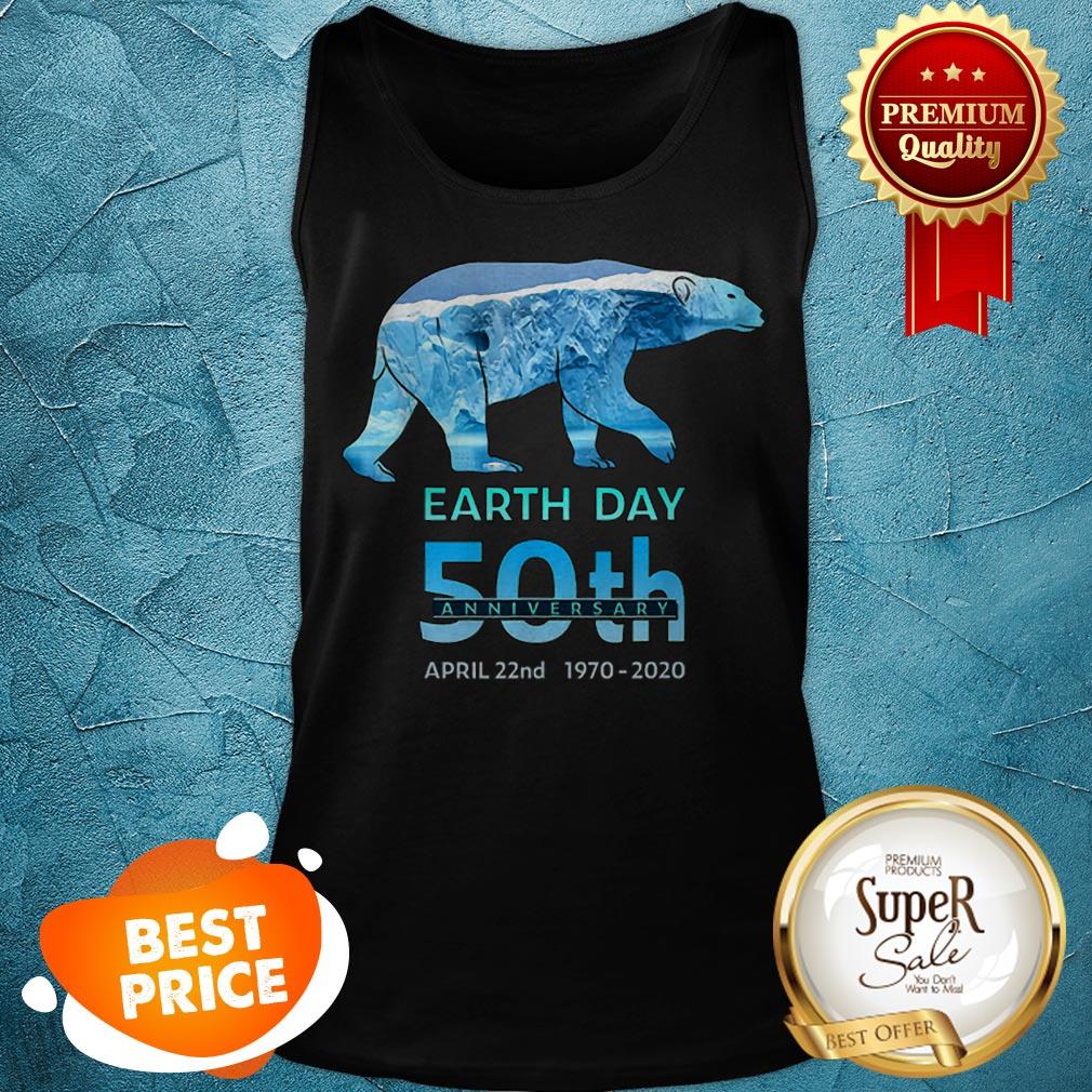 Polar Bear Earth Day 50th Anniversary April 22nd 1970-2020 Shirt - Image 4