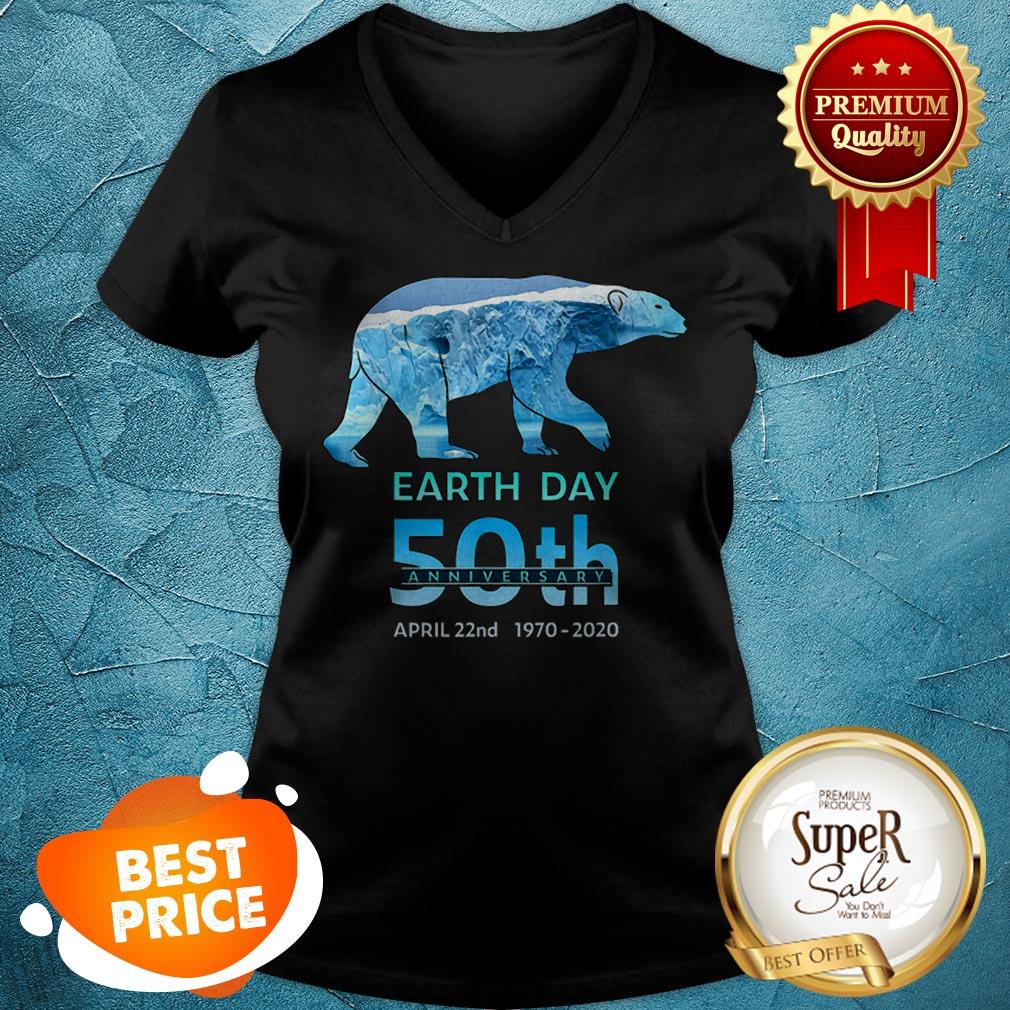 Polar Bear Earth Day 50th Anniversary April 22nd 1970-2020 Shirt - Image 5