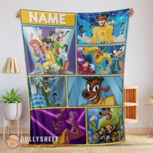 Disney A Goofy Movie Max Goof & Powerline Blanket Customized Blanket