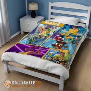 Alternative view of Disney A Goofy Movie Max Goof & Powerline Blanket Customized Blanket