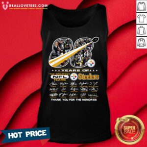 Alternative view of So 88 Years Of The Greatest NFL Teams Pittsburgh Steelers Thank You For The Memories Signatures Shirt