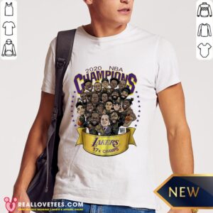 Funny 2020 NBA Champions Los Angeles Lakers 17 Champs Cartoon Shirt
