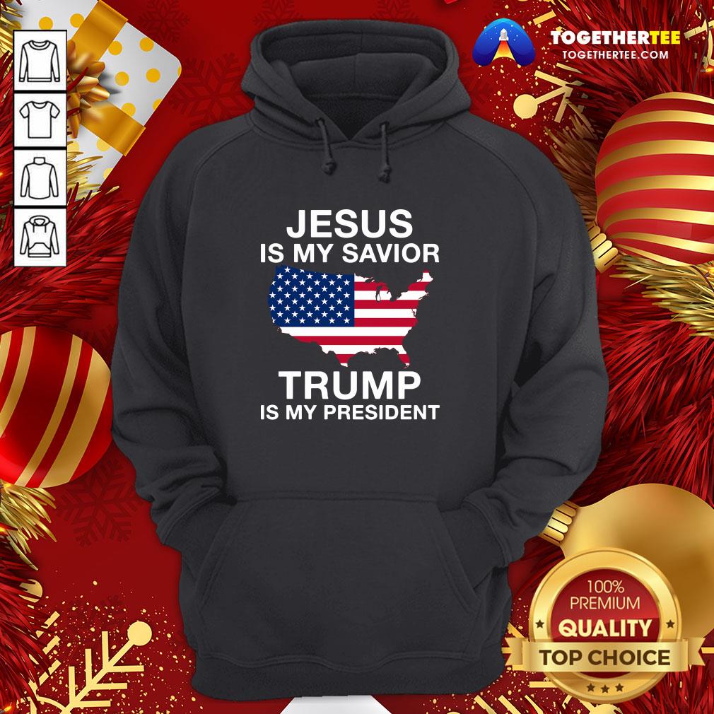 Awesome Jesus Is My Savior Trump Is My President American Flag Shirt - Image 5