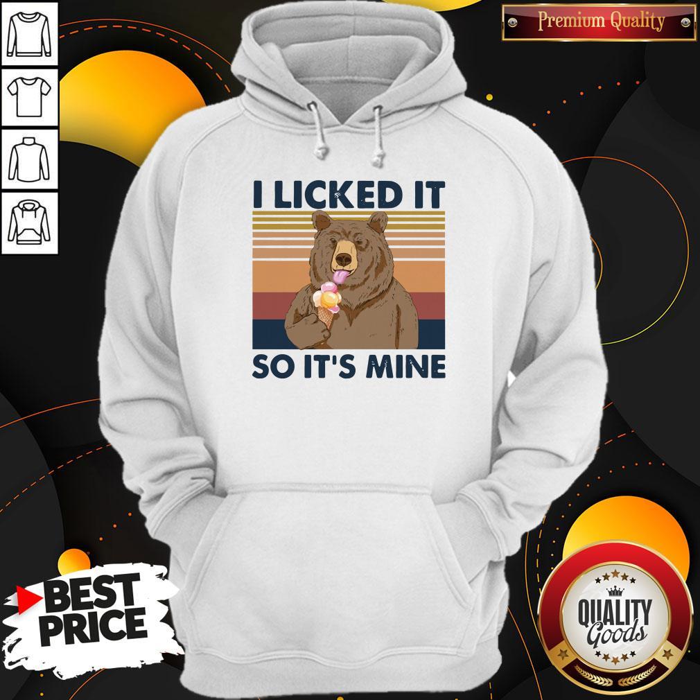 Bear Eat Ice I Licked It So It’s Mine Vintage Shirt - Image 3