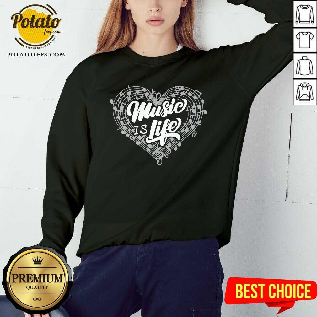 Music Is Life For Awesome Song Writer Composer Musician Shirt - Image 4