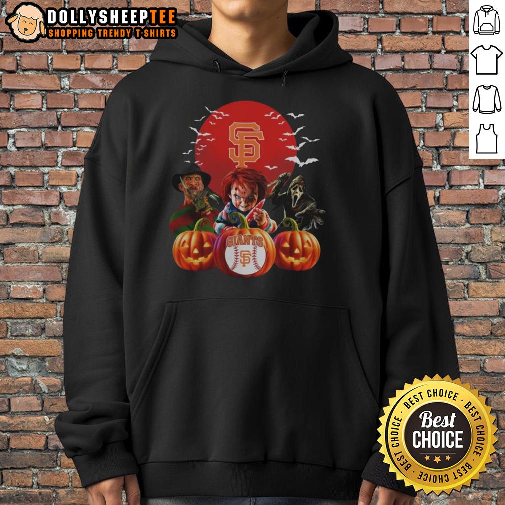 Top San Francisco Giants MLB Horror Movie Halloween T-Shirt - Image 2