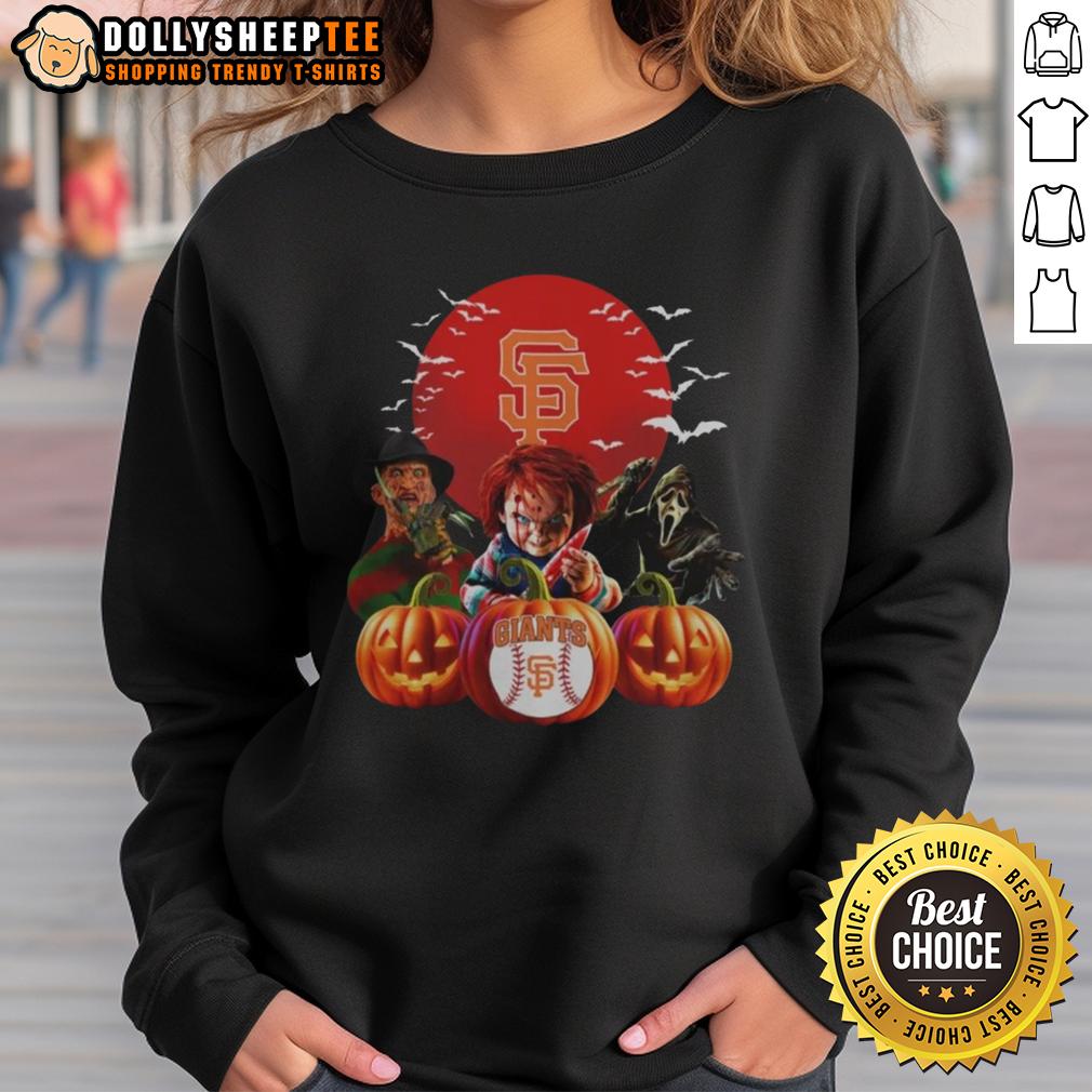Top San Francisco Giants MLB Horror Movie Halloween T-Shirt - Image 5