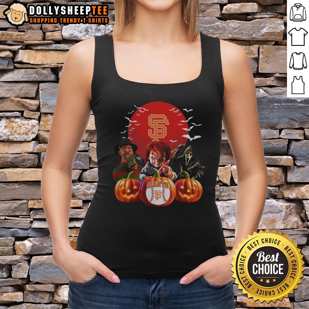 Top San Francisco Giants MLB Horror Movie Halloween T-Shirt - Image 4