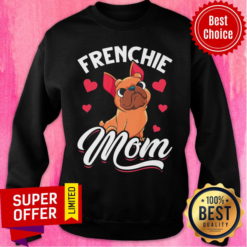 Bulldog Frenchie Mom Heart Shirt - Image 4