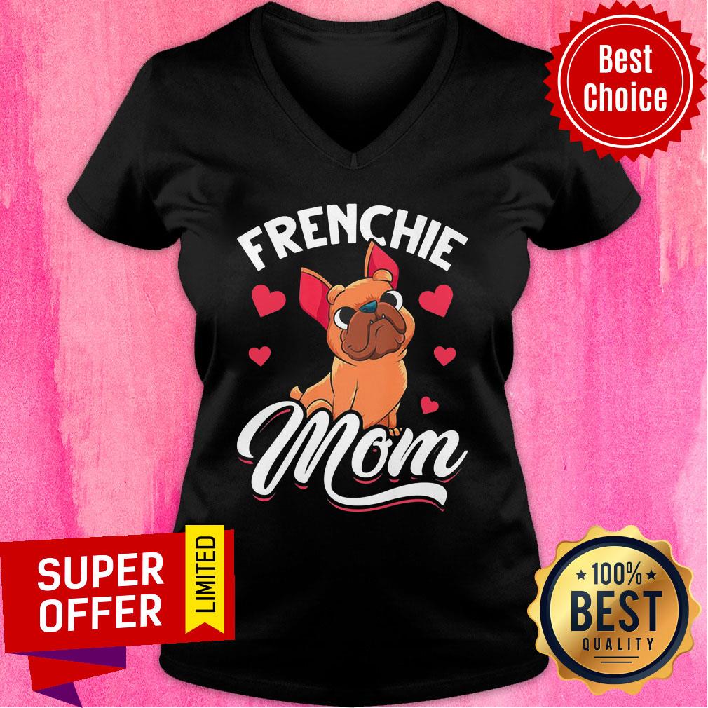 Bulldog Frenchie Mom Heart Shirt - Image 2