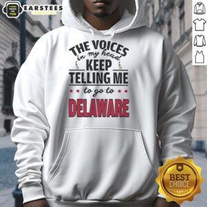 Alternative view of Funny The Voices In My Head Keep Telling Me To Go To Delaware T-Shirt