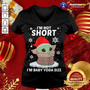 Alternative view of Nice Baby Yoda Santa I’m Not Short I’m Baby Yoda Size Merry Christmas Shirt