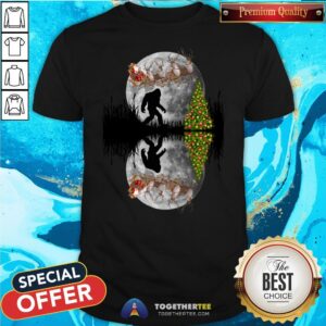 Official Bigfoot Big Moon Santa Christmas Gift Shirt