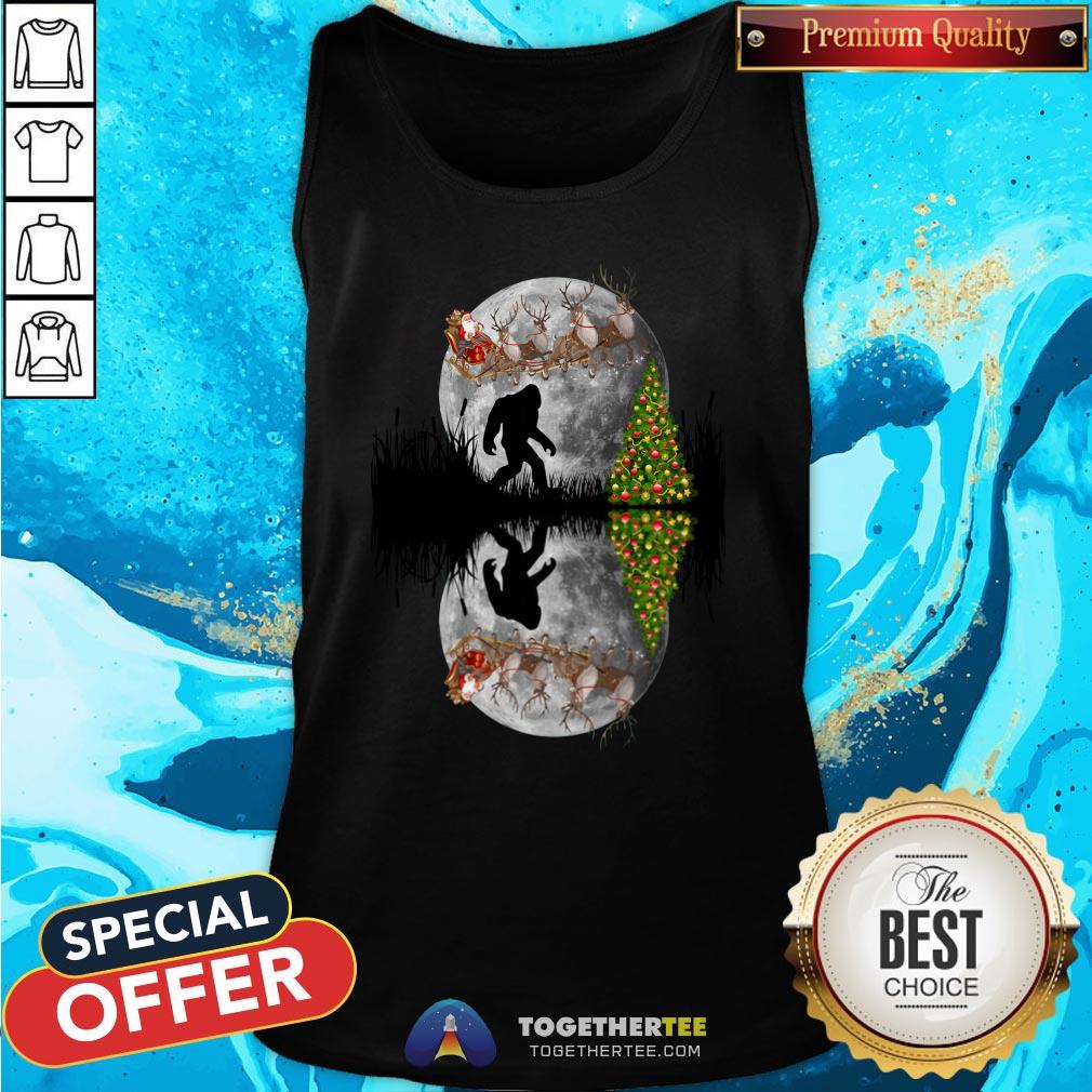 Official Bigfoot Big Moon Santa Christmas Gift Shirt - Image 3