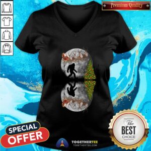 Alternative view of Official Bigfoot Big Moon Santa Christmas Gift Shirt
