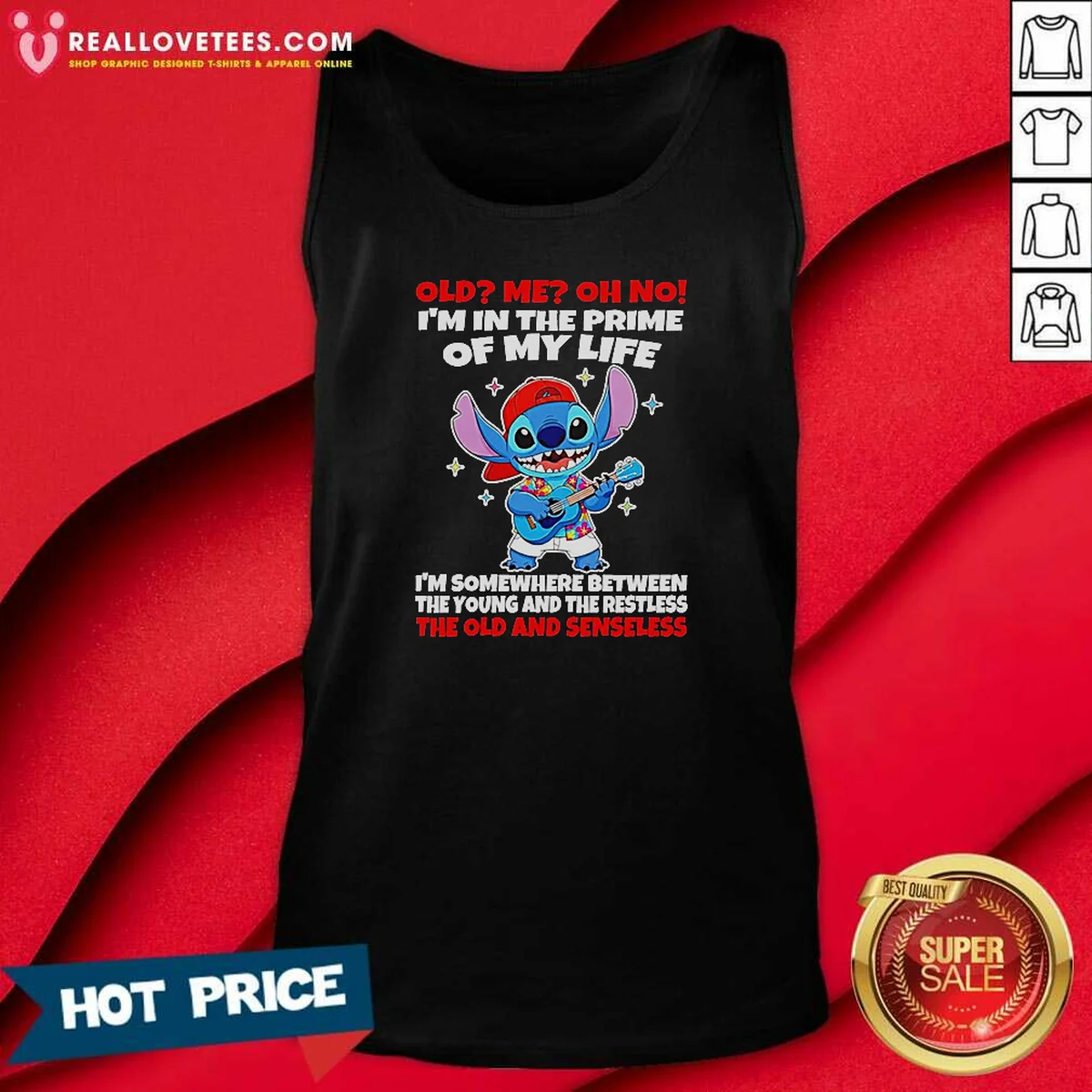 Original Stitch Lilo And Stitch Old Me Oh No I'M In The Prime Of My Life Shirt - Image 5