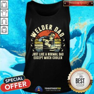 Alternative view of Welder Dad Except Much Cooler Retro Shirt