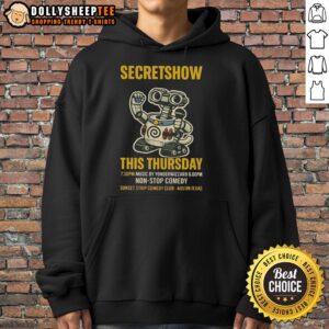 Alternative view of Good Secretshow This Thursday 7:30pm Music By Yonderwizzard 8pm T-Shirt