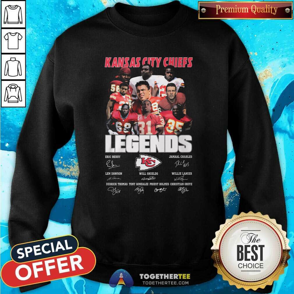 Official NFL Kansas City Chiefs Football Team Legends T-Shirt - Image 5