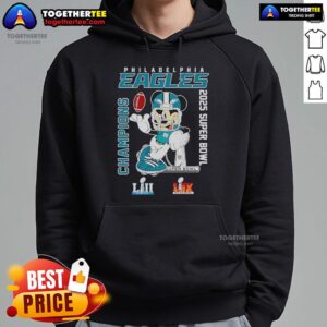 Alternative view of Top Mickey Philadelphia Eagles 2025 Lii LIX Super Bowl Champions T-Shirt