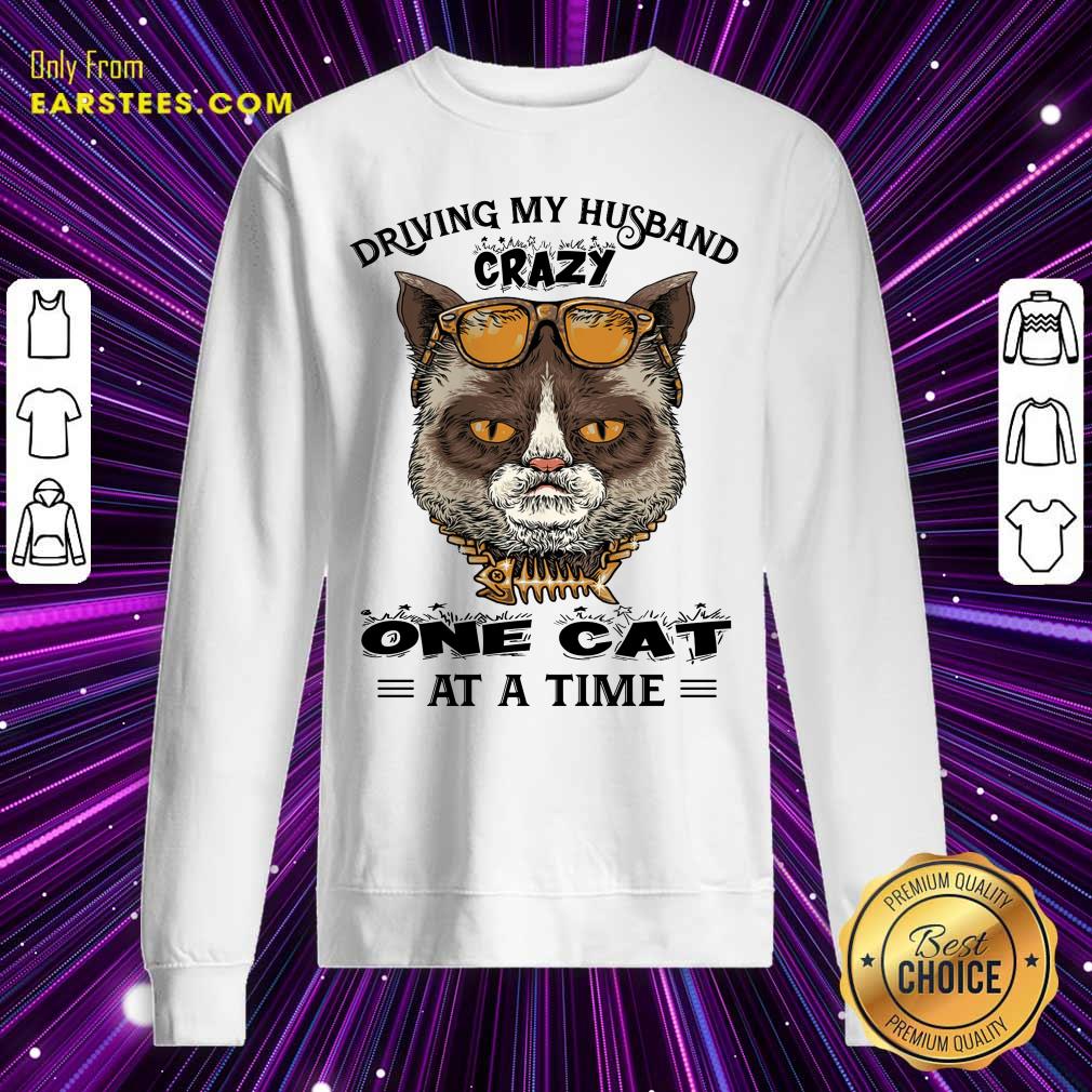 Driving My Husband Crazy One Cat At A Time Shirt - Image 2