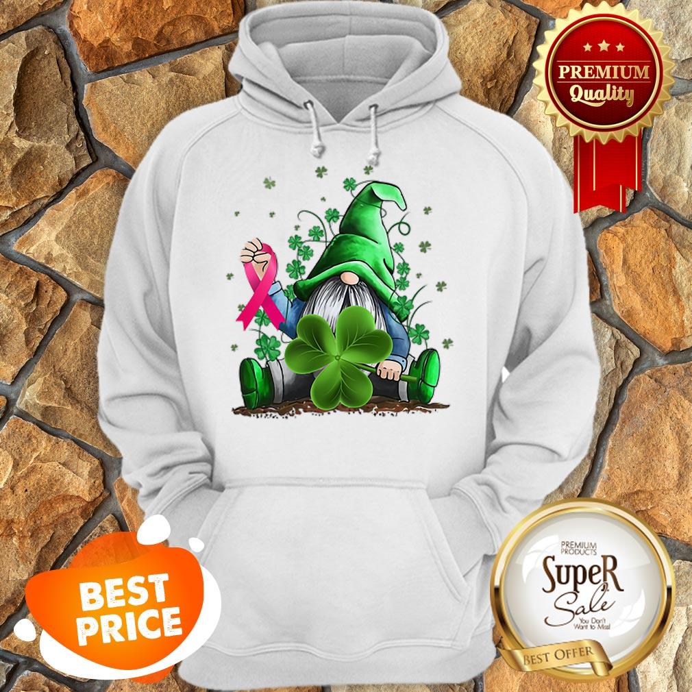 Nice Gnome Shamrock Breast Cancer Awareness Irish St. Patrick’s Day Shirt - Image 5