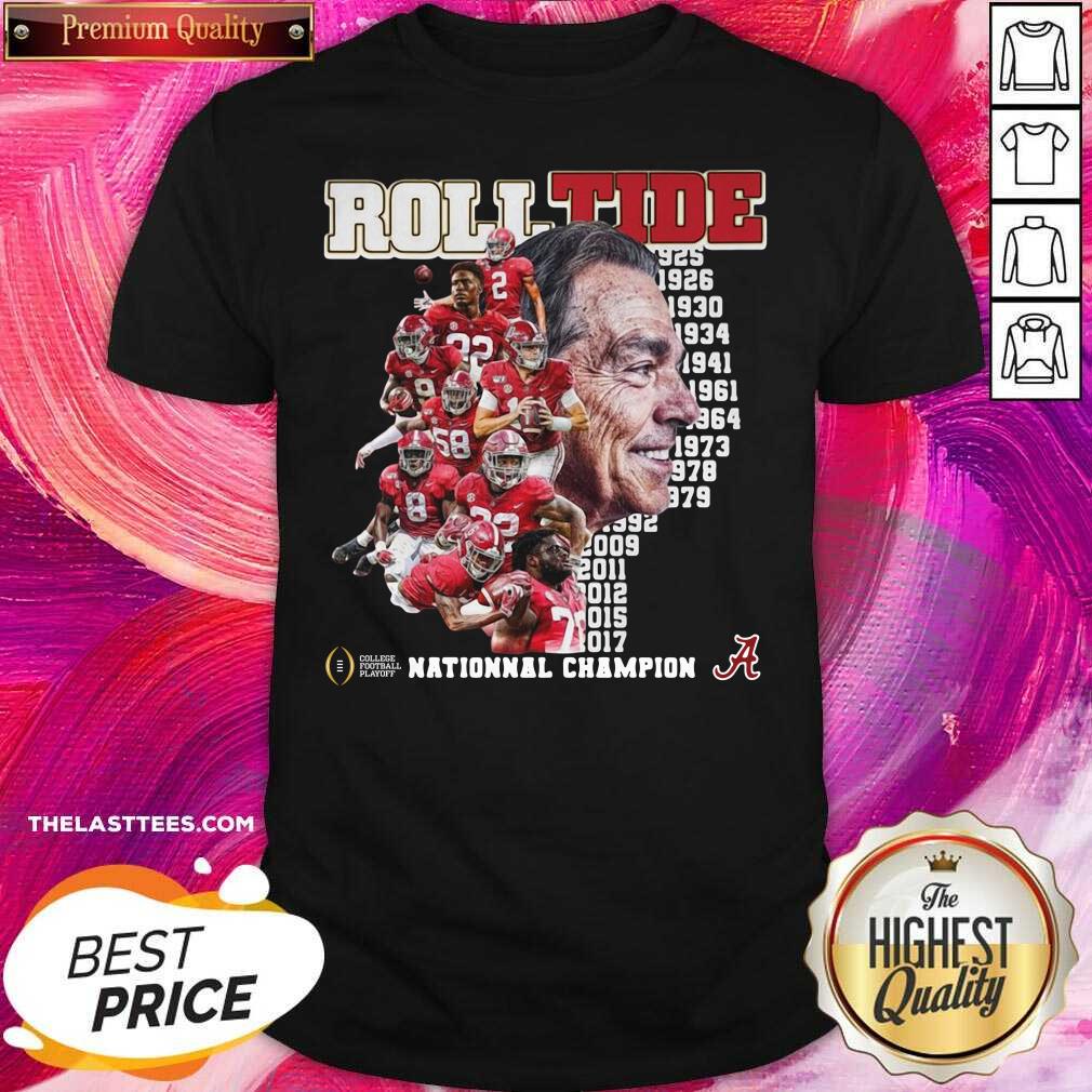Awesome Alabama Crimson Tide Roll Tide National Champion Shirt