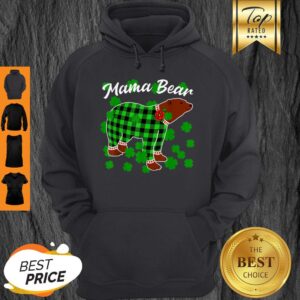 Alternative view of Beautiful St Patrick’s Day Shamrock Clover Plaid Pajama – Mama Bear Shirt