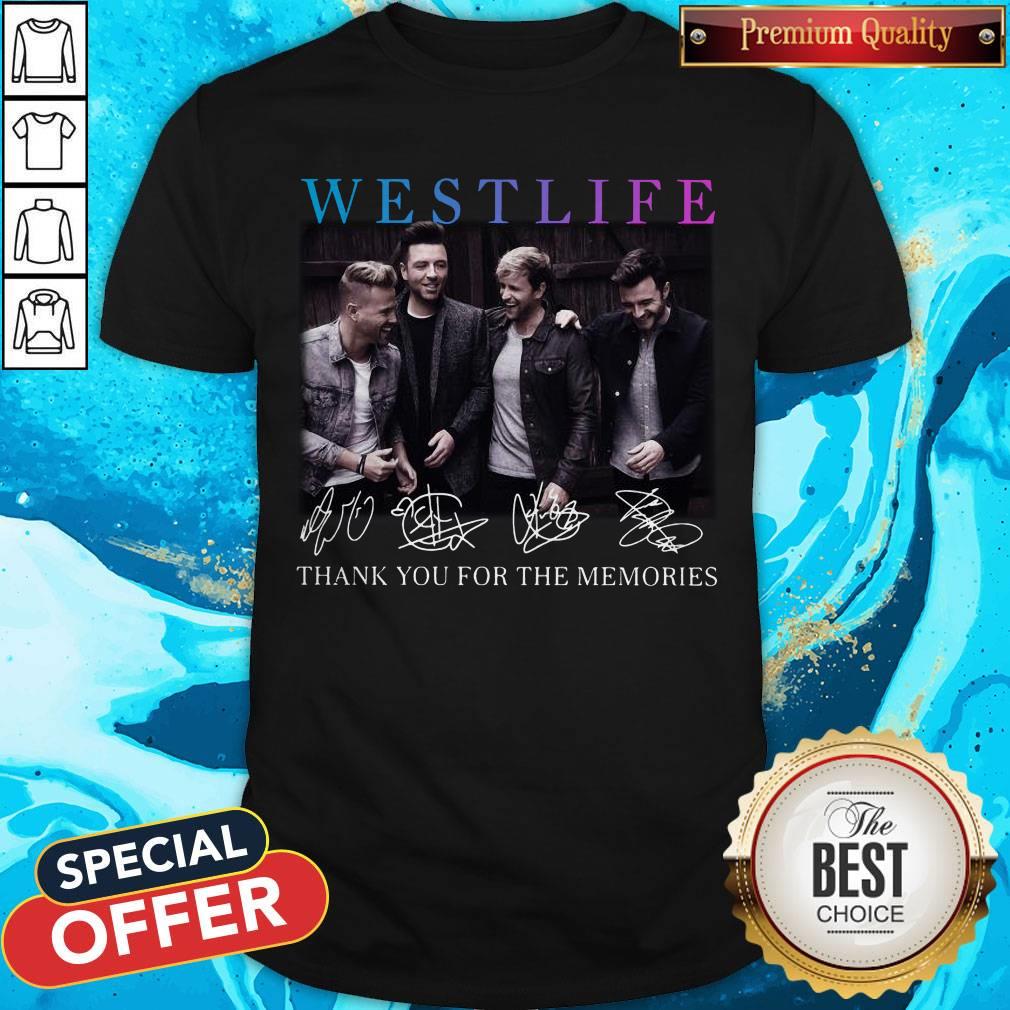 Westlife Thank You For The Memories Signatures Shirt