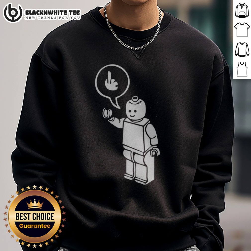 Good Lego Minifigure Man Giving The Middle Finger Shirt - Image 4