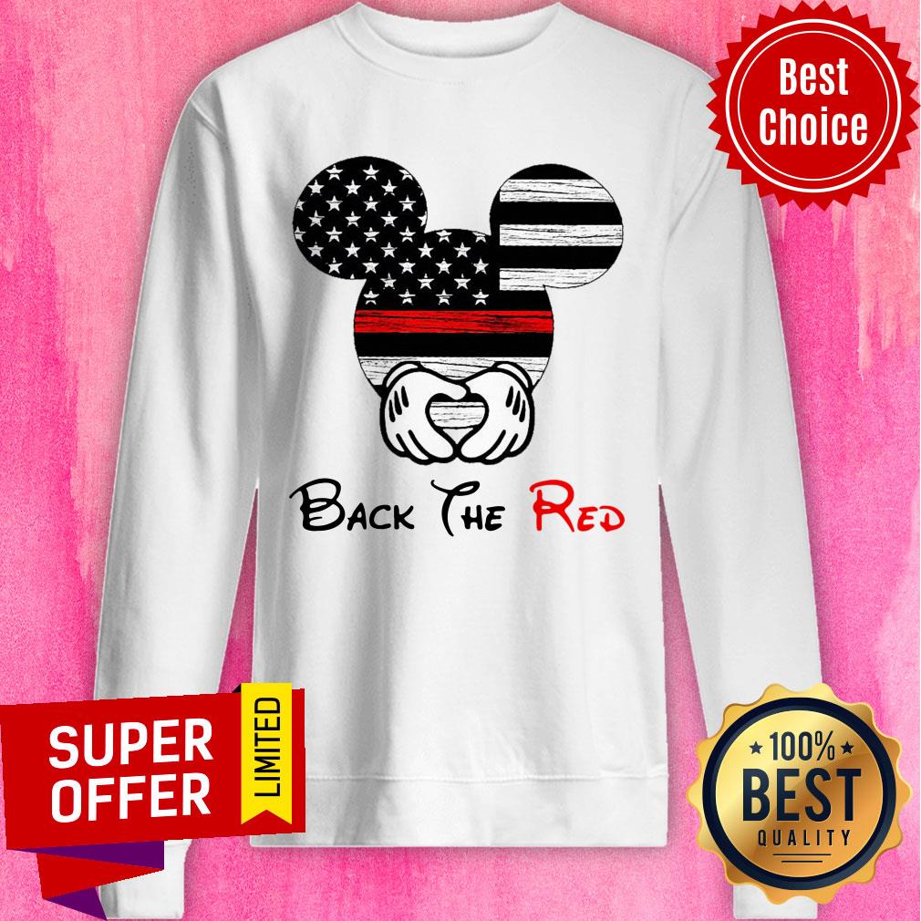 Mickey Mouse Back The Red American Flag Shirt - Image 4