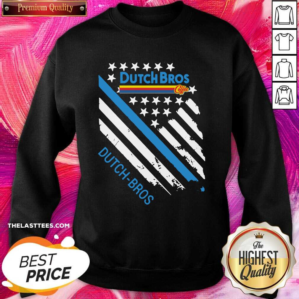 Official Dutch Bros Coffee American Flag Shirt - Image 4