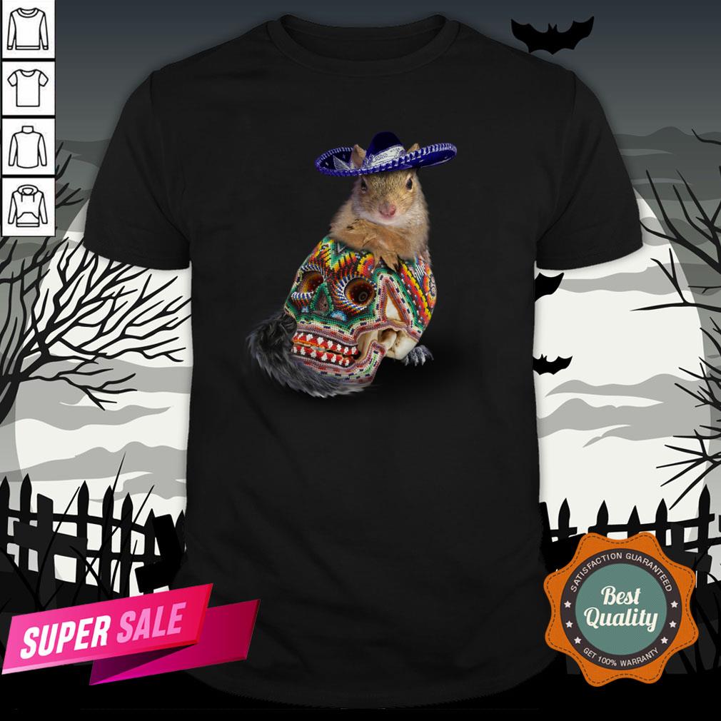 Day Of The Dead Squirrel Sugar Skull Halloween Shirt