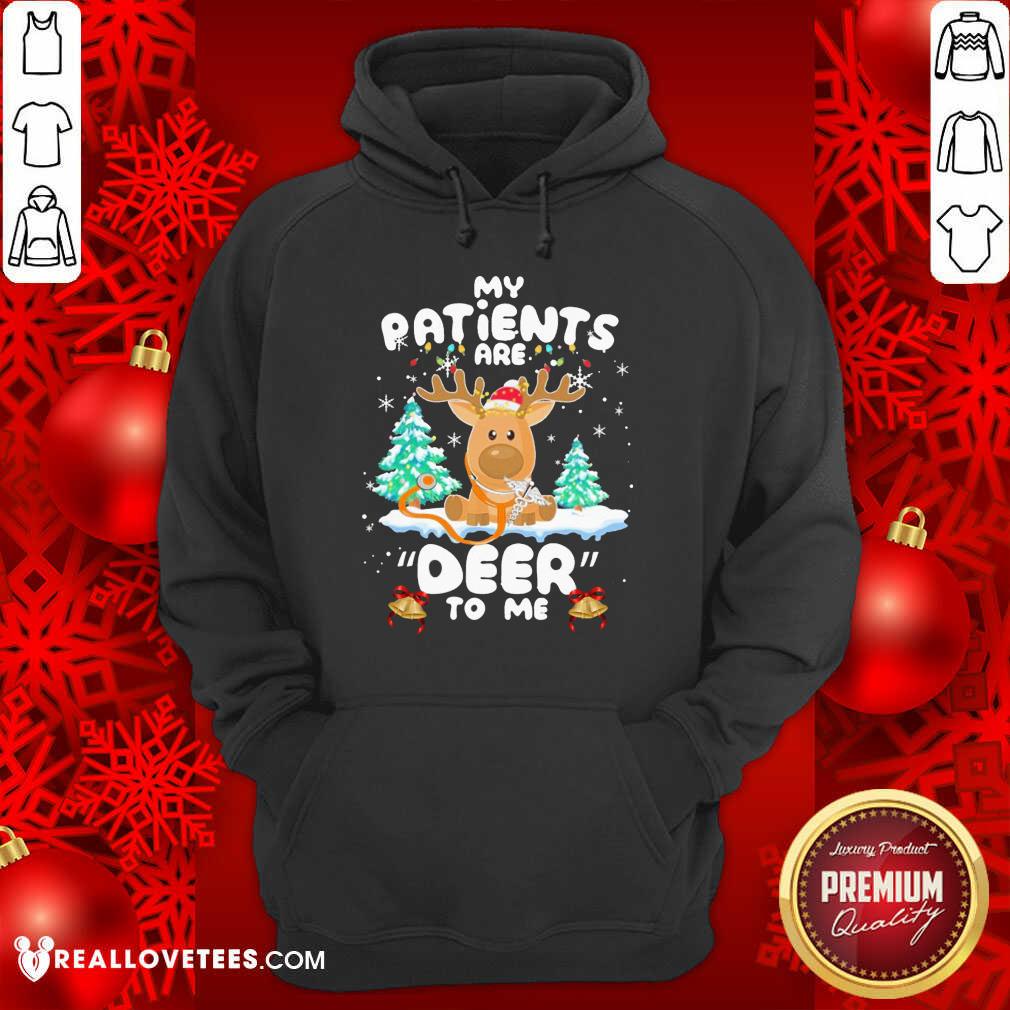 Lovely Reindeer My Patients Are Beer To Me Christmas Shirt - Image 4