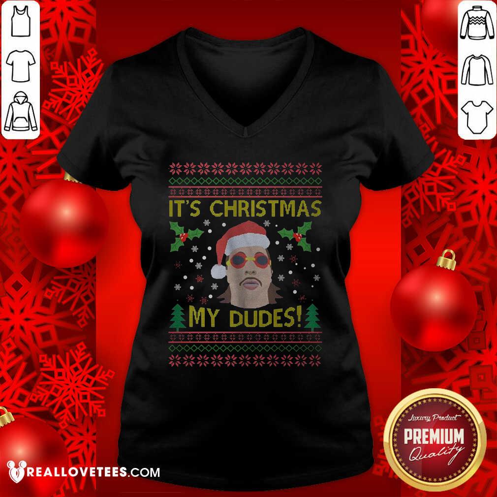 Nice Jimmy Here It's Christmas My Dudes Ugly Christmas Shirt - Image 5